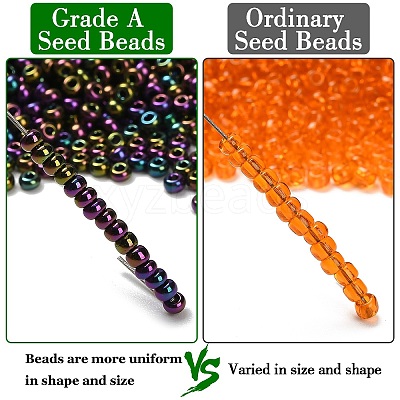 12/0 Grade A Round Glass Seed Beads SEED-Q008-F603-1