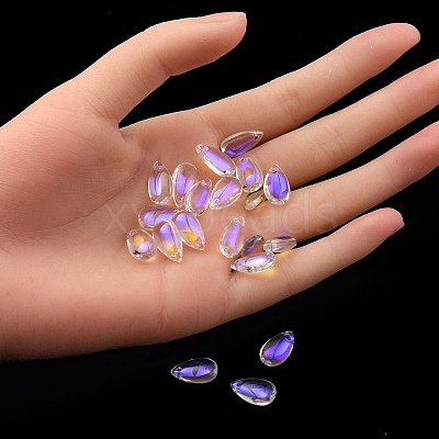 Transparent Glass Charms GLAA-YW0003-03-1