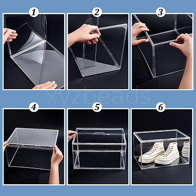 2Pcs PET Plastic Action Figure Display Cases ODIS-AR0001-15-1