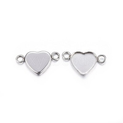 Tarnish Resistant 304 Stainless Steel Cabochon Connector Settings STAS-P210-13P-1