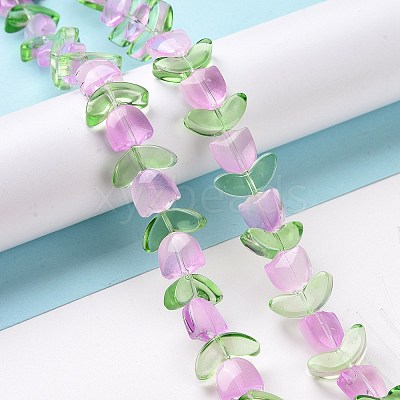 Transparent Glass Beads Strands LAMP-H061-02H-1