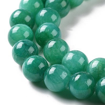 Natural Mashan Jade Round Beads Strands G-D263-8mm-XS34-1