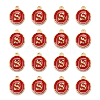 Golden Plated Alloy Enamel Charms LS-ENAM-S118-03S-1