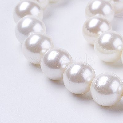 Shell Pearl Beads Strands BSHE-L035-8mm-I13-1