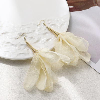 Alloy & Cloth Dangle Earrings WG6E4DC-01-1