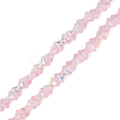 Electroplate Transparent Glass Beads Strands GLAA-TAC0028-009A-1