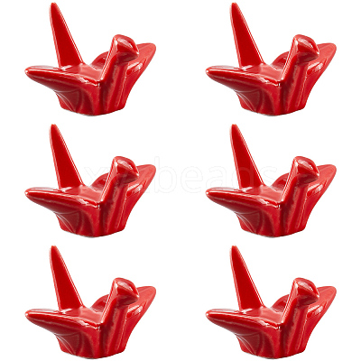 Paper Crane Ceramic Chopstick Stands DJEW-WH0058-12C-1