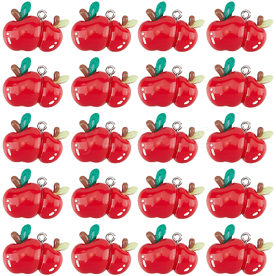 30Pcs Christmas Theme Plastic Pendants FIND-SC0011-39-1