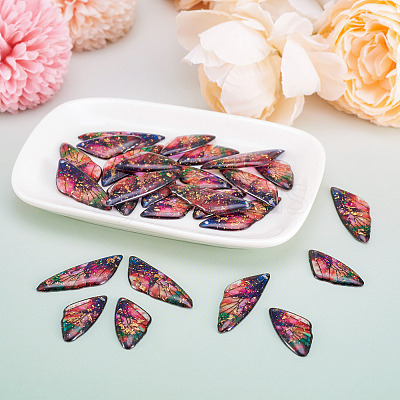 Transparent Resin Wing Pendants Set RESI-TAC0021-01C-1