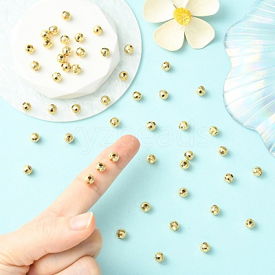 SHEGRACE Brass Round Beads XGRPCU042-293G-1