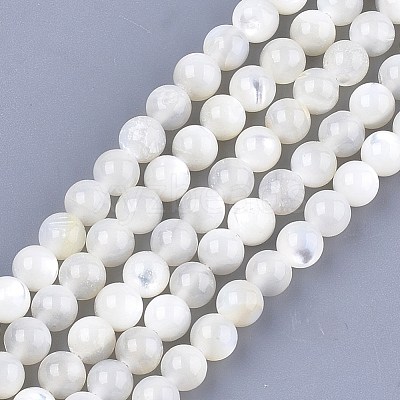 Natural White Shell Beads X-SHEL-T012-49C-1