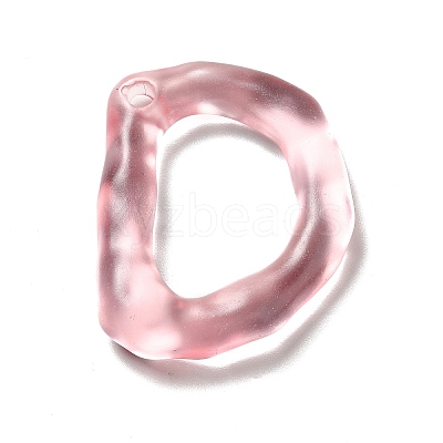 Transparent Resin Alphabet Pendants RESI-C028-02D-1