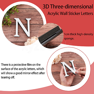 Acrylic Mirror Wall Stickers Decal DIY-CN0001-13A-N-1