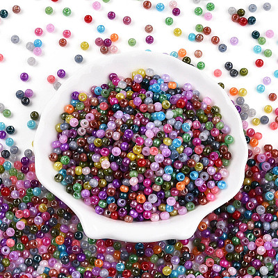 Baking Paint Glass Seed Beads SEED-N007-02H-1