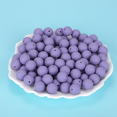 Round Silicone Focal Beads SI-JX0046A-42-1