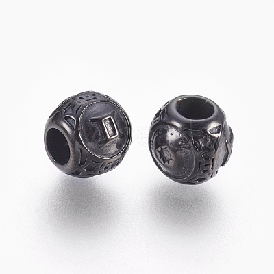 316 Surgical Stainless Steel European Beads STAS-F195-128B-12-1