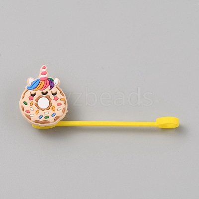 PVC & Silicone Dustproof Straw Cap AJEW-CJC0007-02D-1