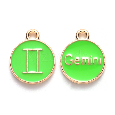 Alloy Enamel Pendants ENAM-S124-01B-06I-1