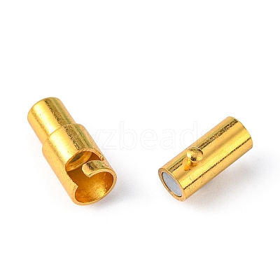 Brass Locking Tube Magnetic Clasps X-MC079-G-1