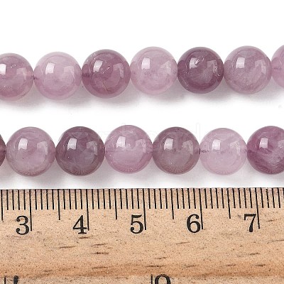 Natural Purple Madagascar Rose Quartz Beads Strands G-Z115-C02-8mm-1