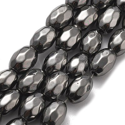 Synthetic Magnetic Hematite Beads Strands G-P518-07B-1