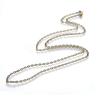 Iron Cable Chains Necklace Making MAK-R013-60cm-AB-1