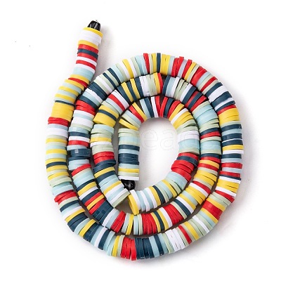 Handmade Polymer Clay Beads Strands CLAY-R089-6mm-T02B-07-1