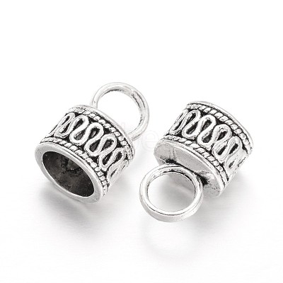 Tibetan Style Alloy Cord Ends PALLOY-L166-09AS-1