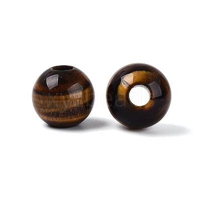 Natural Tiger Eye European Beads G-Q602-09C-10-1