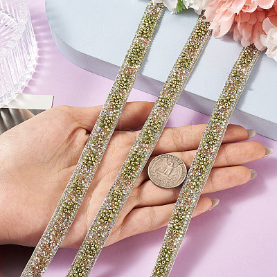 Hotfix Rhinestone Ribbon Trimming DIY-TAC0051-002C-1-1