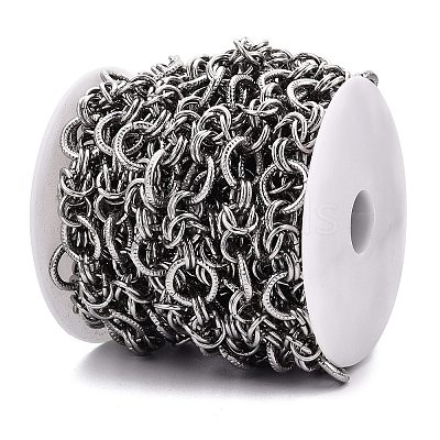Alloy Round Ring Link Chains LCHA-N02-02P-1