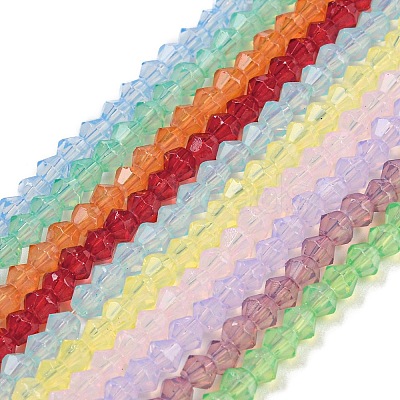Baking Paint Transparent Glass Beads Strands DGLA-F029-J2mm-1