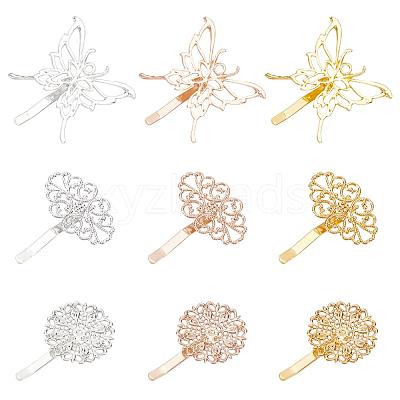 18Pcs 9 Style Iron Hair Findings FIND-PH0002-57-1