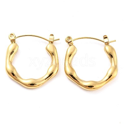 Wave Ring 304 Stainless Steel Hoop Earrings for Women EJEW-C067-11G-1