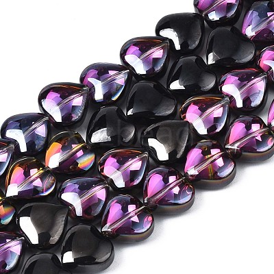 Electroplate Glass Beads Strands EGLA-S188-14-C01-1