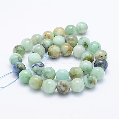 Natural Chrysocolla Beads Strands G-J373-02-12mm-1