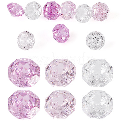 9Pcs 3 Colors Cubic Zirconia Cabochons ZIRC-TA0001-30A-1