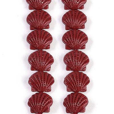 Synthetic Coral Dyed Carved Beads Strands CORA-K009-05A-05-1