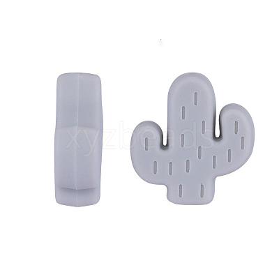 20Pcs Cactus Food Grade Eco-Friendly Silicone Focal Beads JX906L-1