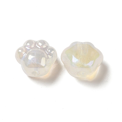 UV Plating Rainbow Iridescent Acrylic Beads PACR-M002-08-1