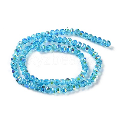 Transparent Electroplate Glass Beads Strands GLAA-Q099-H01-06-1