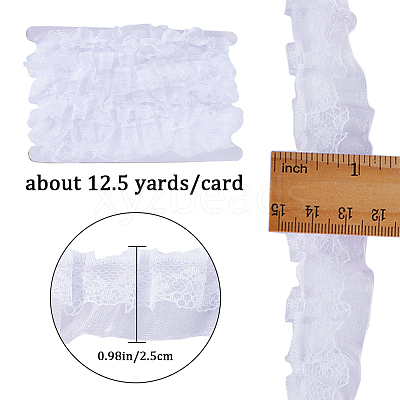 12.5 Yards Double Layers Polyester Lace Trim OCOR-GF0003-11C-1
