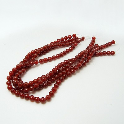 Natural Carnelian Beads Strands G-G338-8mm-02-1