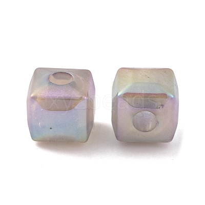 UV Plating Rainbow Iridescent Acrylic Beads PACR-C009-03G-1