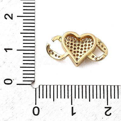 Brass Micro Pave Clear Cubic Zirconia Connector Charms KK-A266-09E-G-1