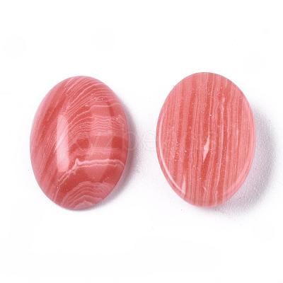 Synthetic Rhodochrosite Cabochons G-R415-14x10-15-1