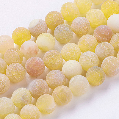 Natural Weathered Agate Beads Strands X-G-G589-8mm-02-1