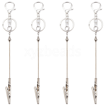 4Pcs Alloy Bracelet Tool Jewelry Helper Beadable Alligator Clips AJEW-SP0001-69A-1