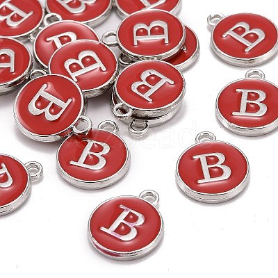 Platinum Plated Alloy Enamel Charms LS-ENAM-S118-03B-P-1