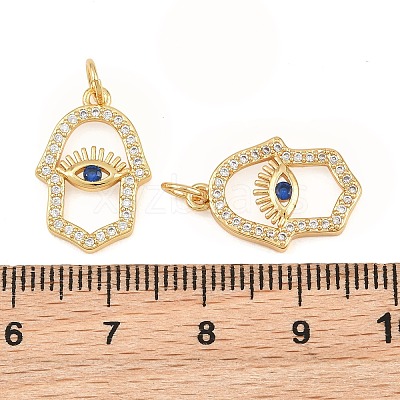 Brass Micro Pave Cubic Zirconia Pendants CU-CBAB719-04G-G-1
